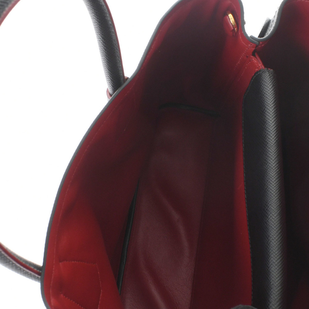 Prada Tote Bag Gold Hardware Saffiano 2way Bag Black - Picture 9 of 10